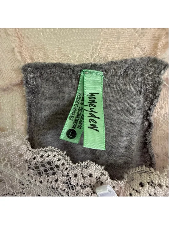 Honeydew Intimates Grey Lace Trim Chemise Nightgown - Picture 5 of 7